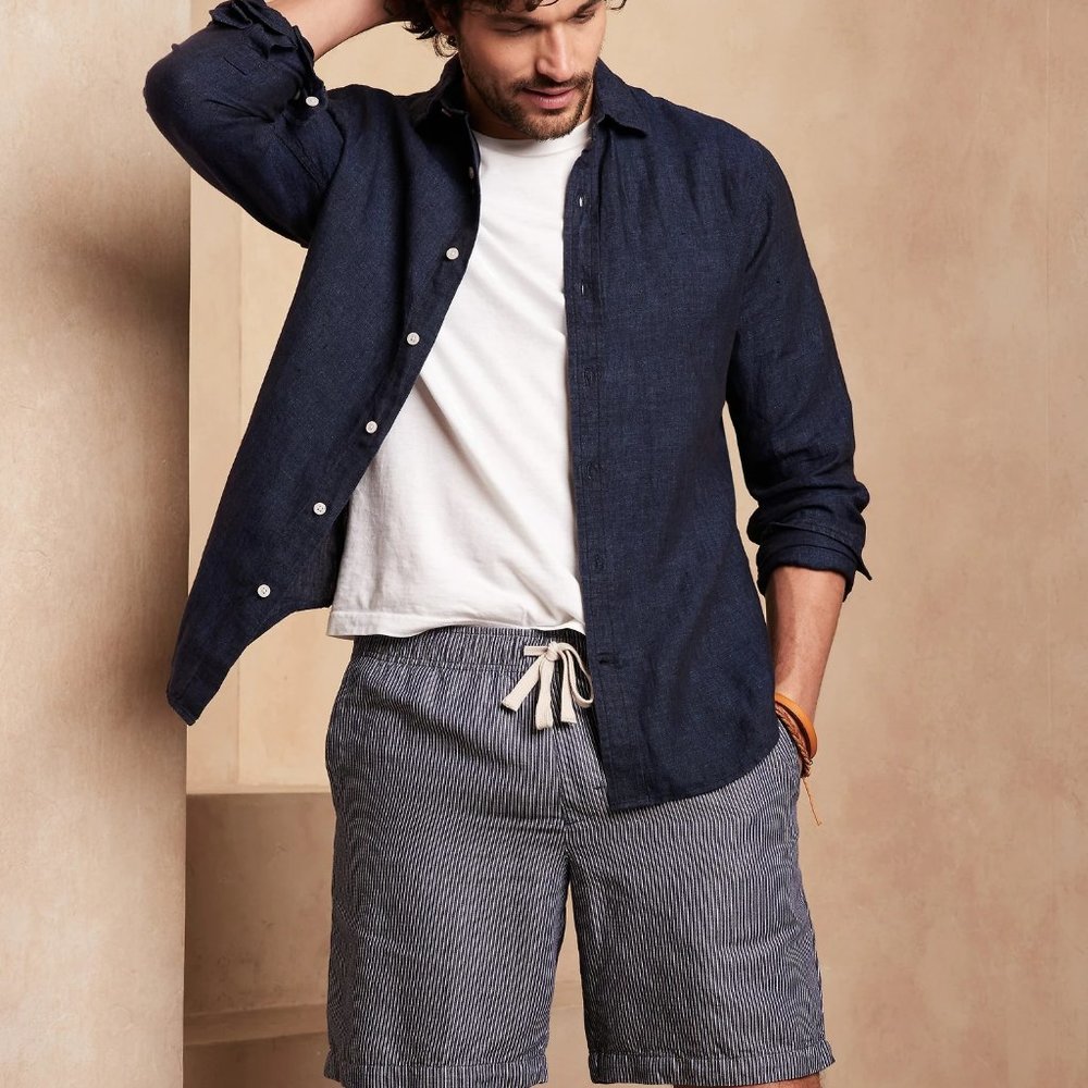 Banana Republic Untucked Linen Shirt
